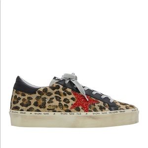 Golden Goose leopard hi-star 38